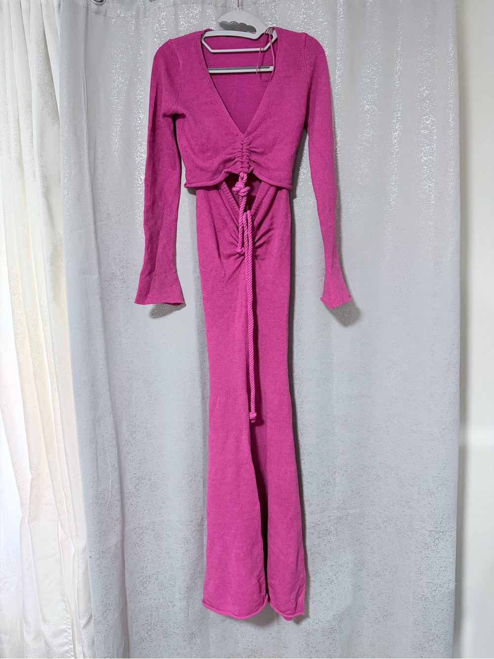 JLUXLABEL Pink Ruched Resort Set
